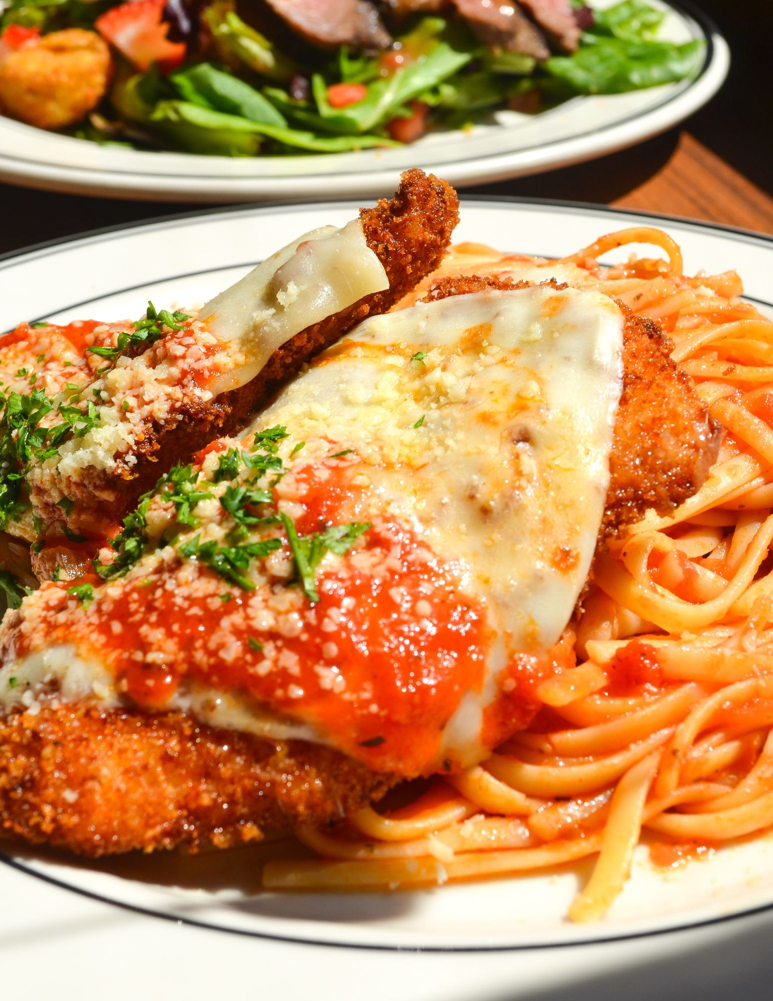 Parmesan Crusted Chicken Pasta